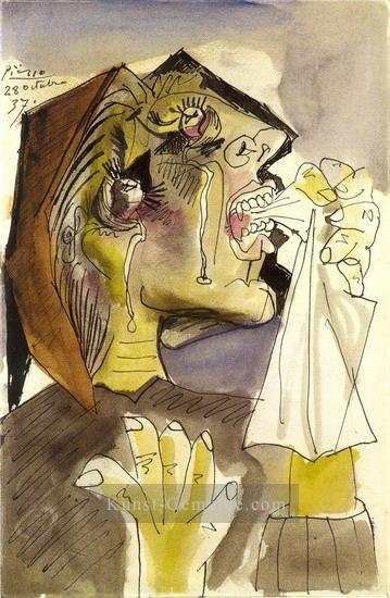 La Woman qui pleure 14 1937 Kubismus Pablo Picasso Ölgemälde